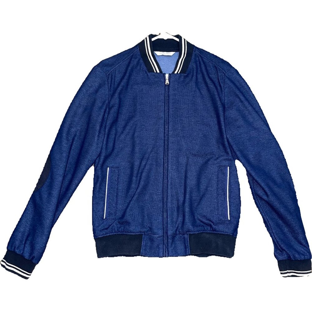 Zara Blue Bomber Jacket